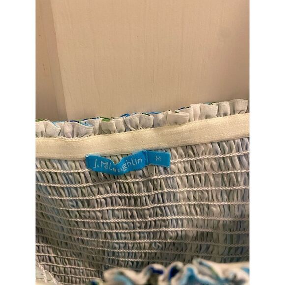 J McLaughlin smocked paisley strapless dress size medium - Picture 3 of 3